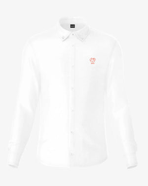 Camisa Antimanchas Popelina Blanca Logo Coral - Talla Regular