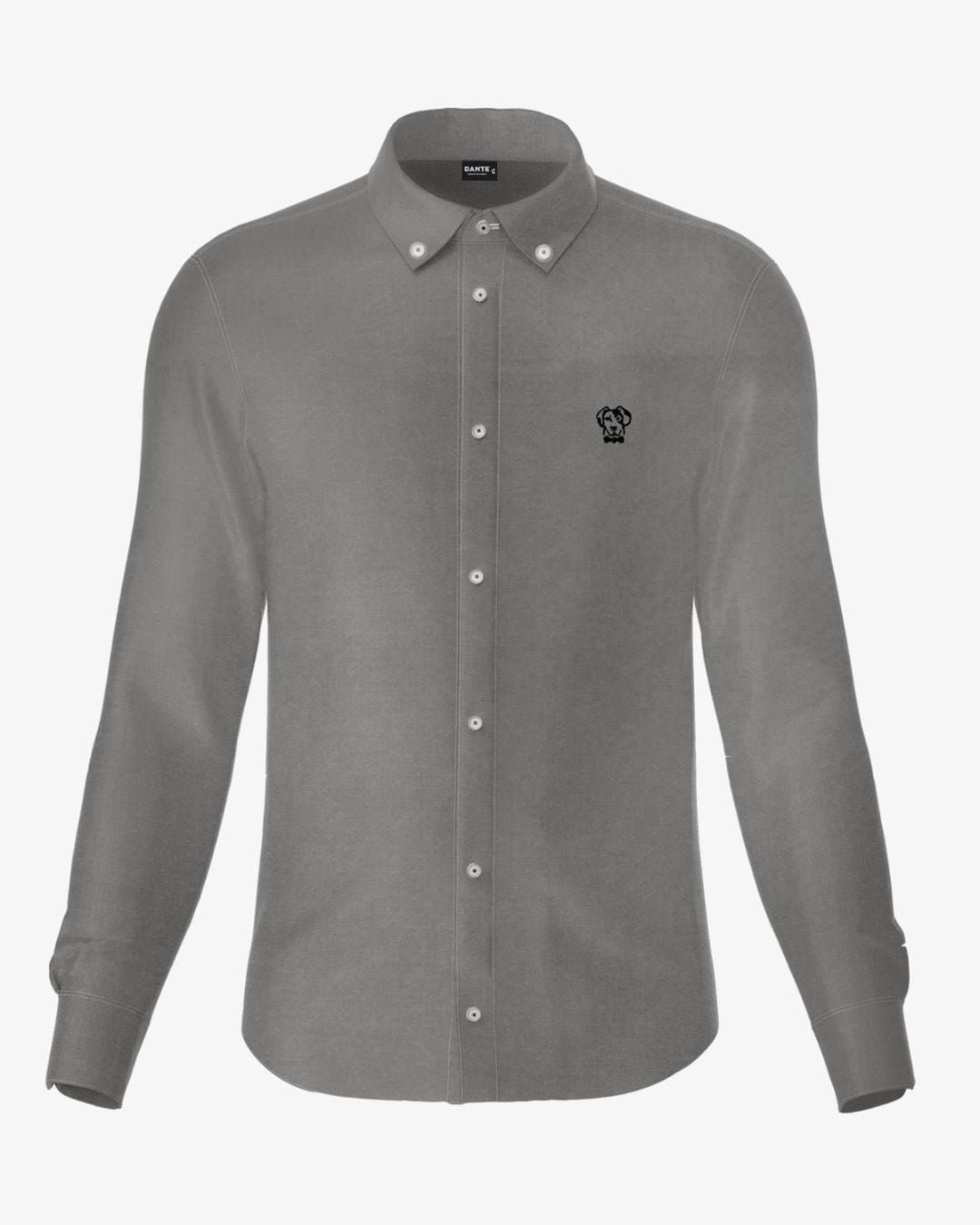 Camisa Antimanchas Popelina Gris Oscuro - Talla Regular