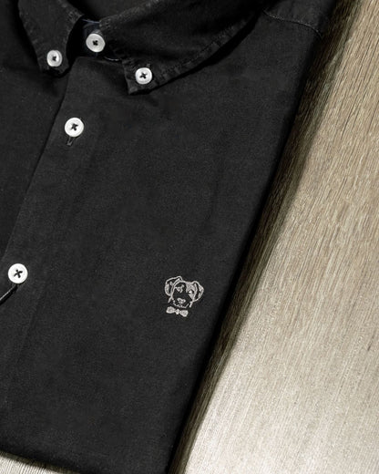 Camisa Antimanchas Popelina Negra - Talla Regular