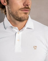 Polo Antimanchas Manga Larga Blanco