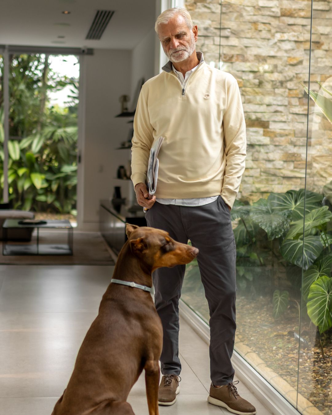 Halfzip Viana Antimanchas Ivory