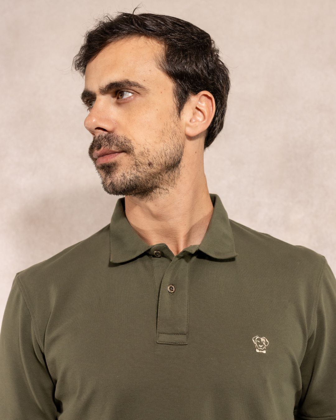 Polo Antimanchas Verde Militar - Talla Regular