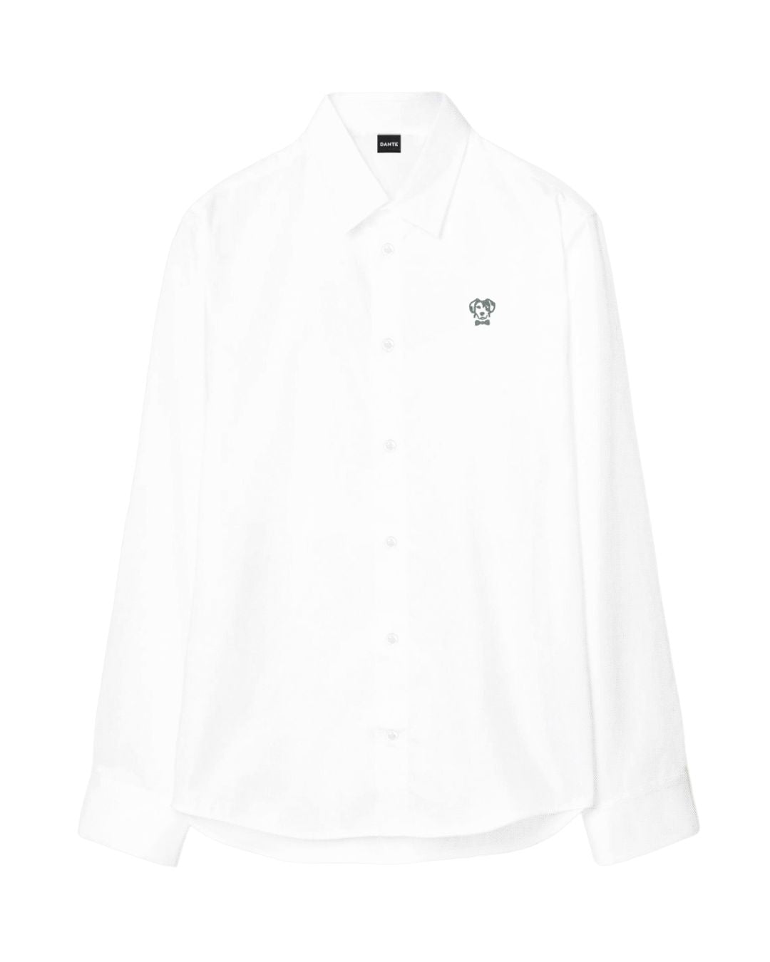 Camisa Antiarrugas Oxford Blanco Logo Sage - Talla Regular