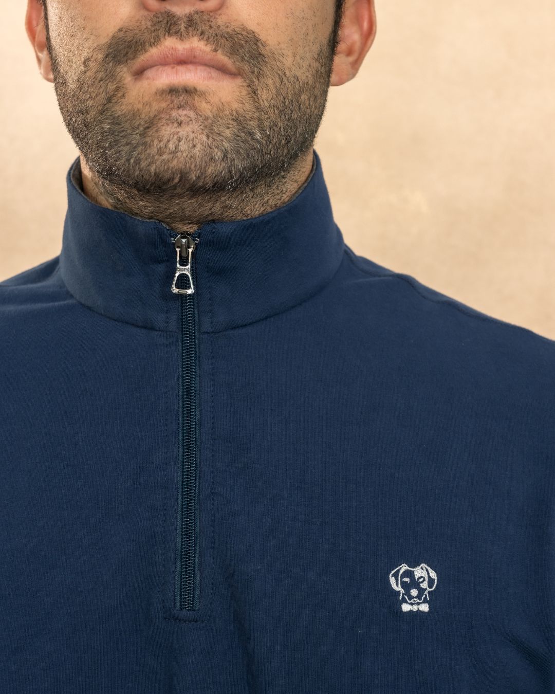 Halfzip Viana Antimanchas Azul Navy