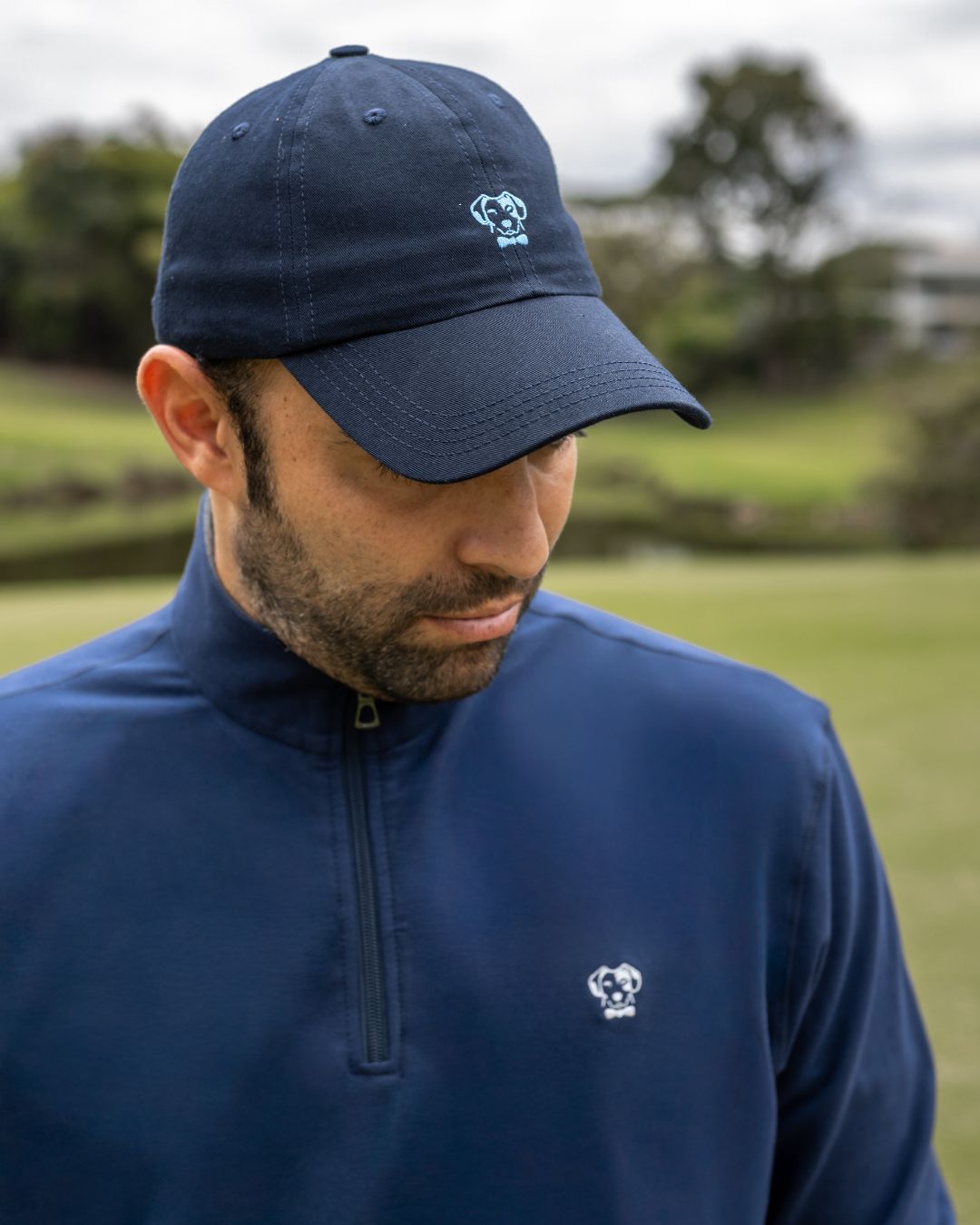 Halfzip Viana Antimanchas Azul Navy