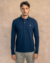 Polo Antimanchas Manga Larga Azul Navy