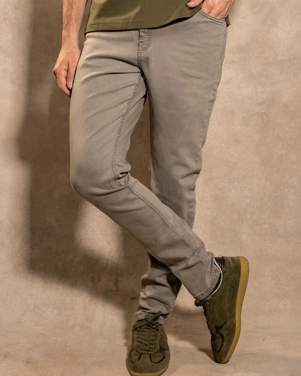 Jean Elástico Gris Claro - Talla Slim