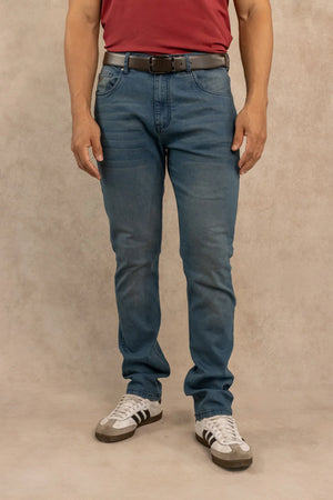 Jean Elástico Azul Contemporary - Talla Regular