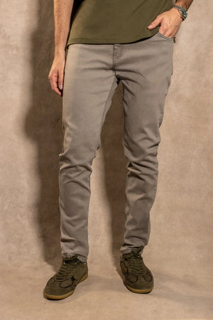 Jean Elástico Gris Claro - Talla Slim