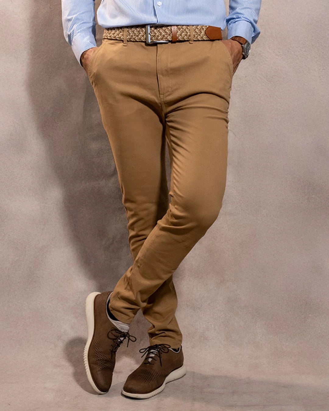 Pantalón Elástico Camel