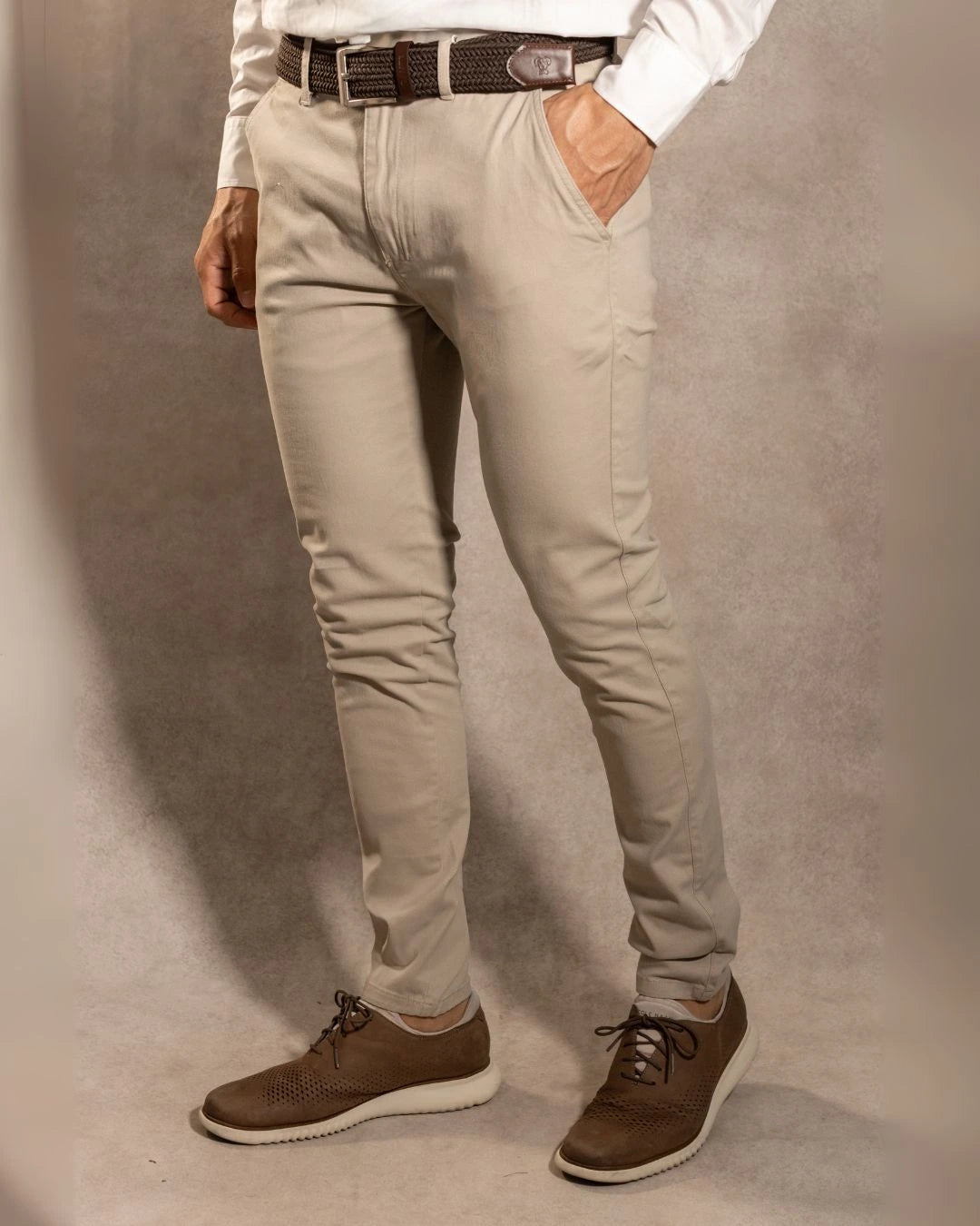 Pantalón Elástico Taupé