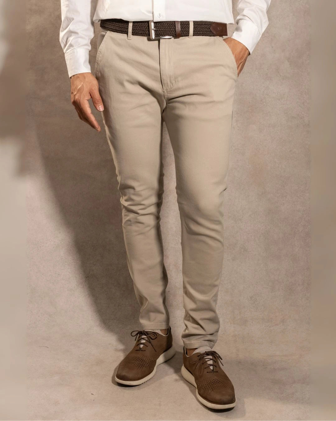 Pantalón Elástico Taupé