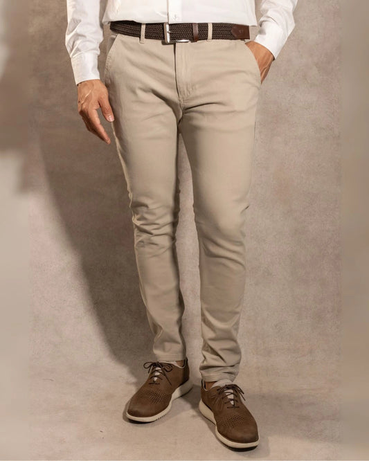 Pantalón Elástico Taupé