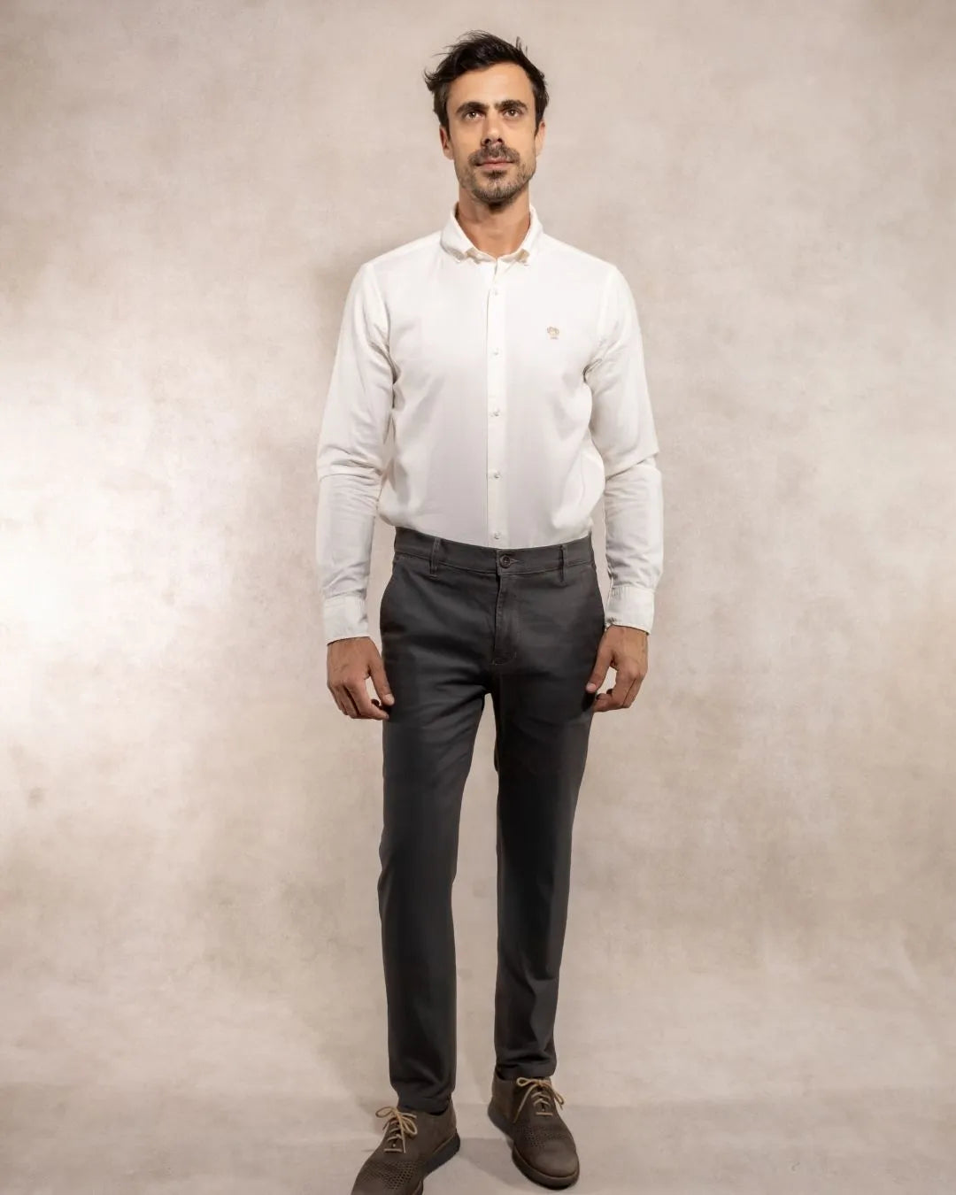 Pantalón Elástico Gris Oscuro