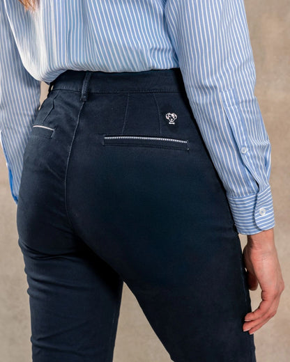 Pantalón Elástico de Mujer Azul Navy