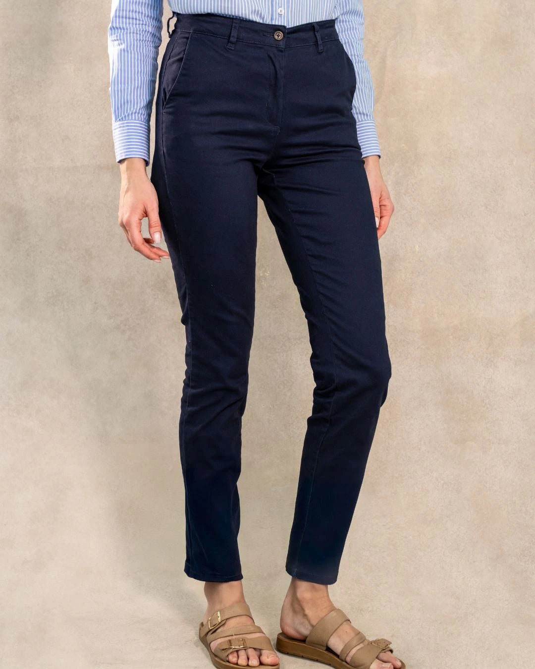 Pantalón Elástico de Mujer Azul Navy