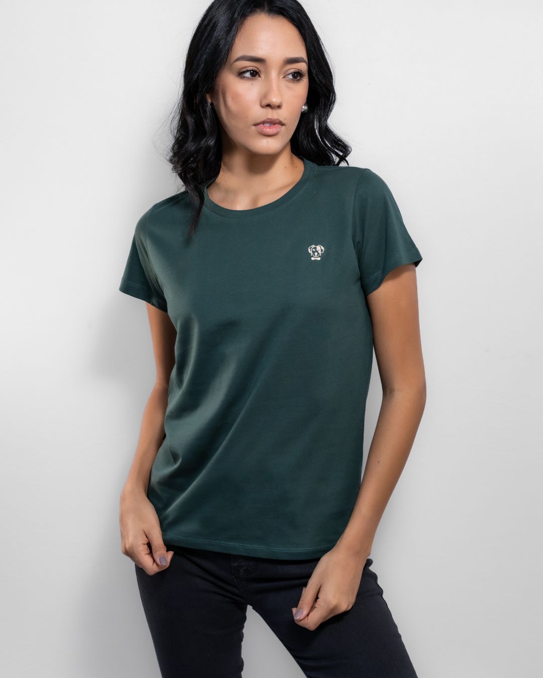 Playera Antimanchas de Mujer Verde Esmeralda