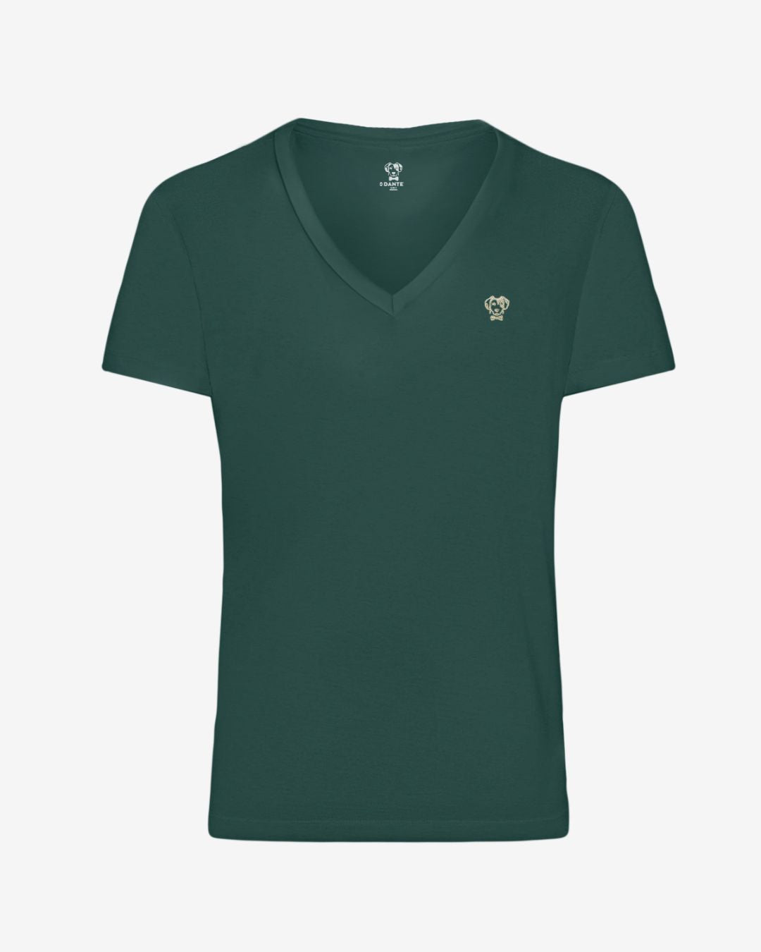 Playera antimanchas Cuello V Verde Esmeralda Mujer