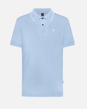 Polo Antimanchas Baby Blue Detalles Blancos