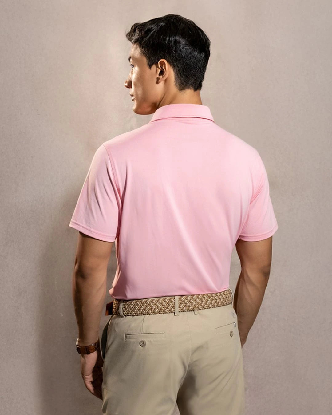 Polo Performance Antiarrugas Peach