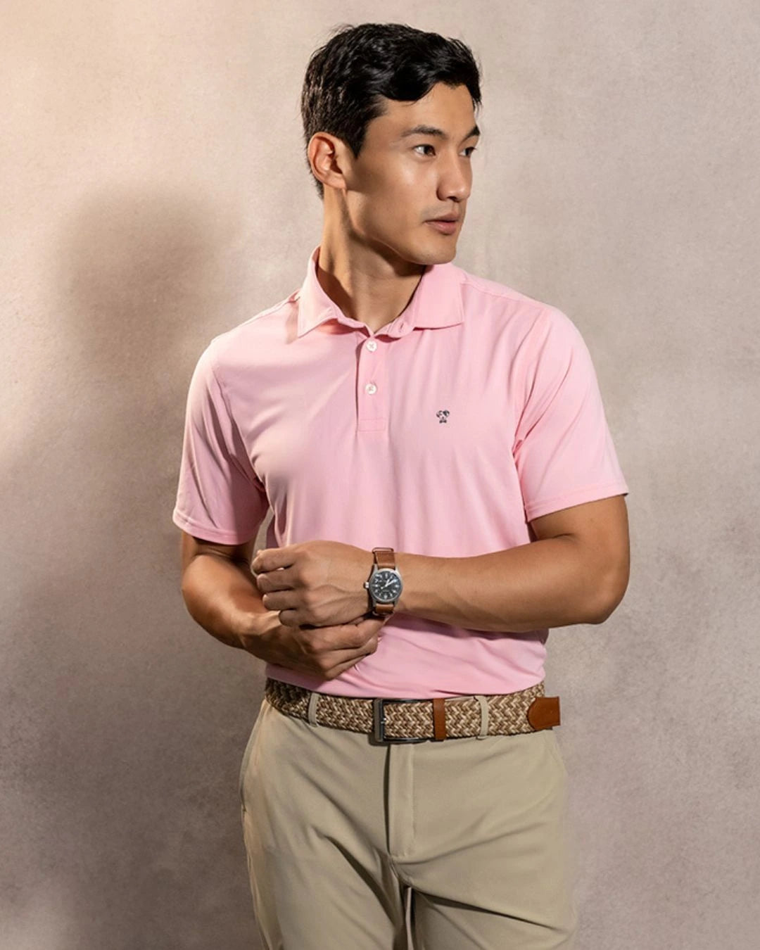 Polo Performance Antiarrugas Peach